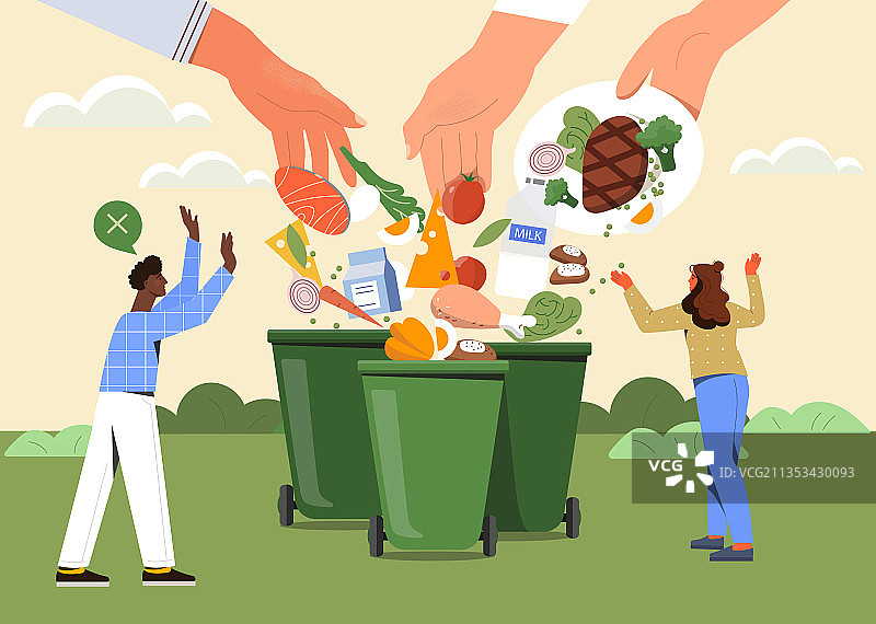 食物浪费概念图片素材