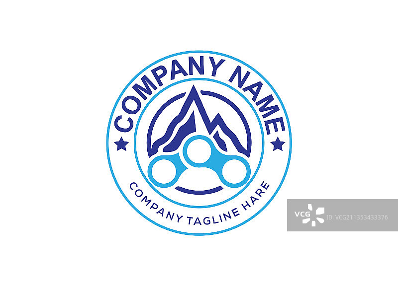 山地自行车频道标志或图标设计图片素材