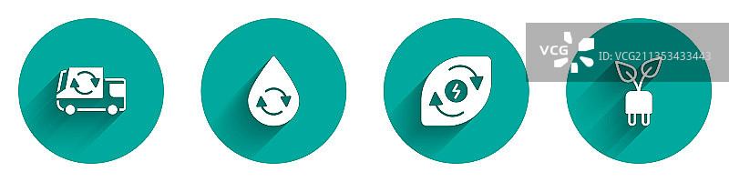 垃圾车、回收、清洁水资源图片素材