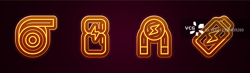 胶带、冰箱贴等线性元素图片素材