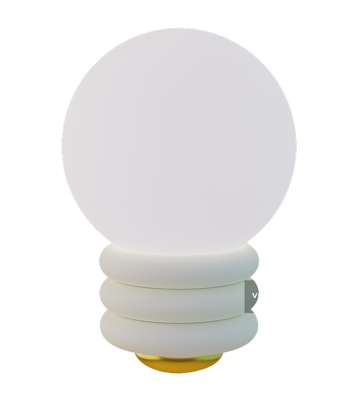 三维图形灯泡元素图片素材