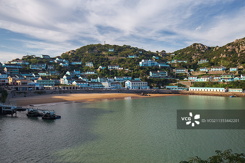 舟山虾峙岛沙滩民居图片素材