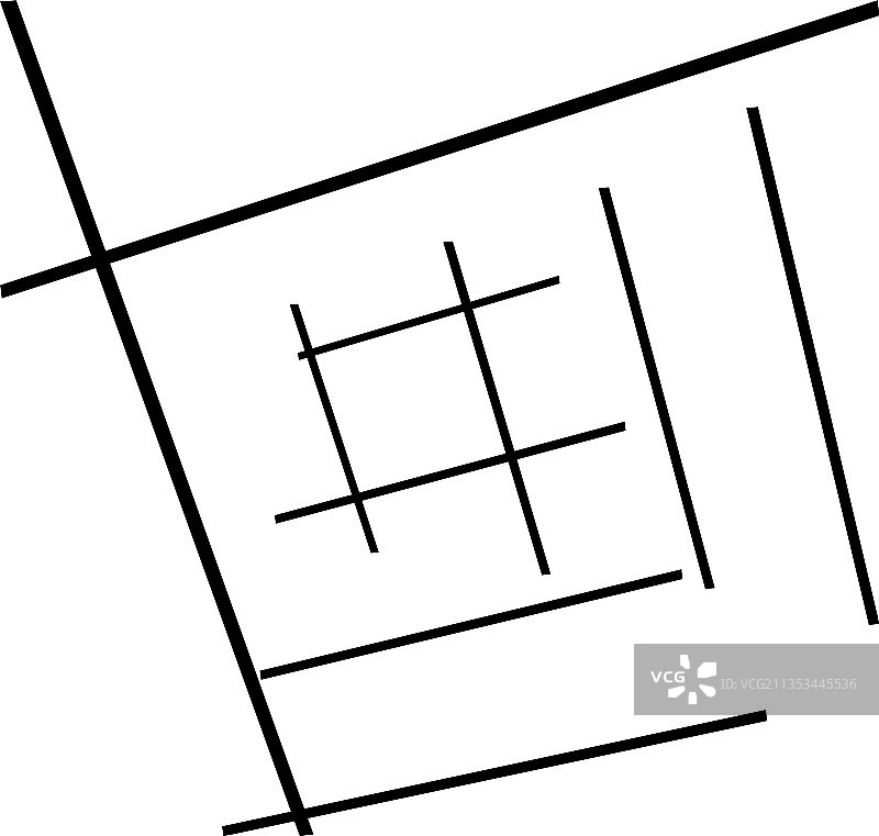 3D空间网格交织互锁图片素材