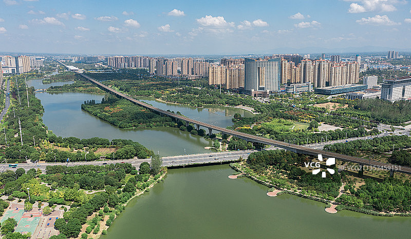 航拍孝感槐荫公园全景图片素材