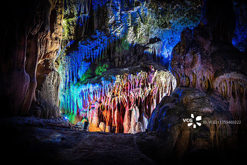 建德灵栖洞景区溶洞奇观图片素材