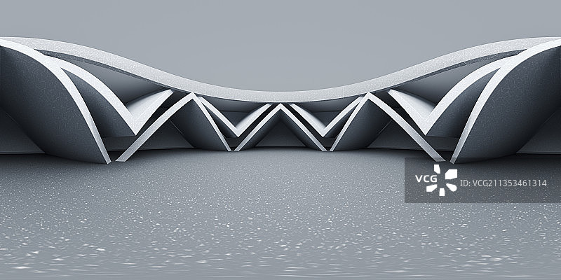 创意室内空间360无缝全景 3D渲染图片素材