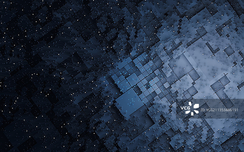 抽象方块几何体 3D渲染图片素材