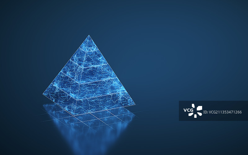 金字塔数据分析图形 3D渲染图片素材