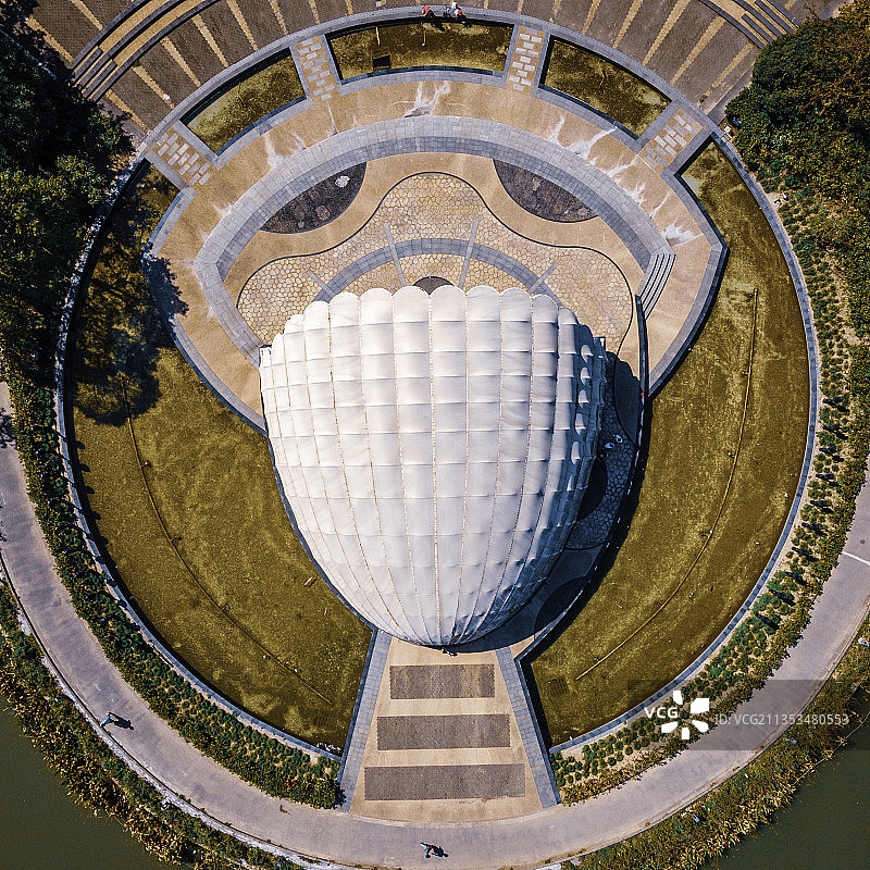 上海炮台湾湿地公园贝壳剧场图片素材