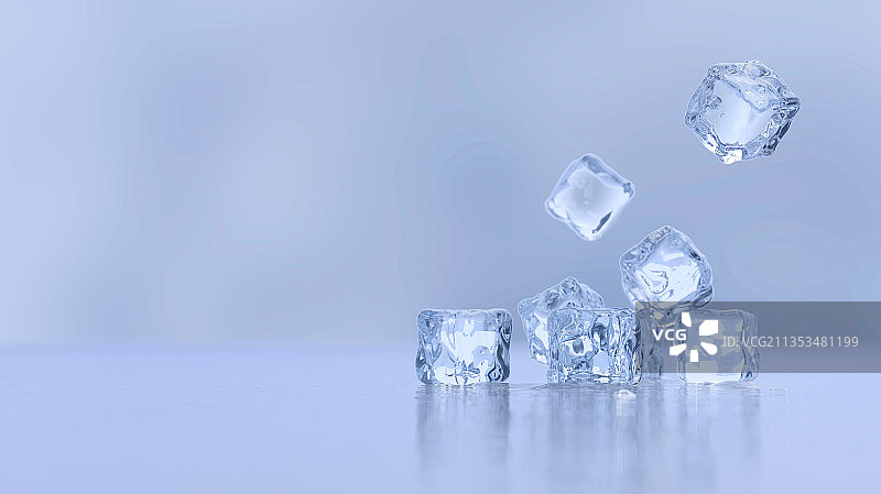 蓝色冰块背景图片素材