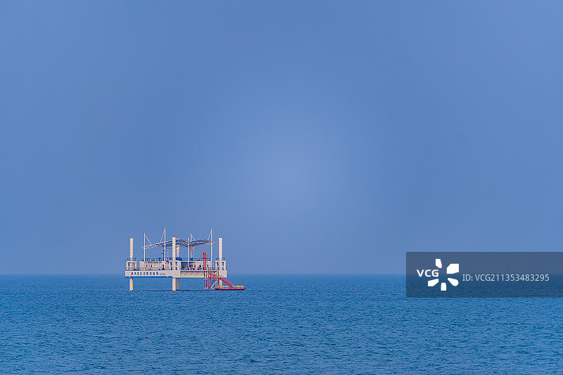 养马岛黄海上的海洋牧场图片素材