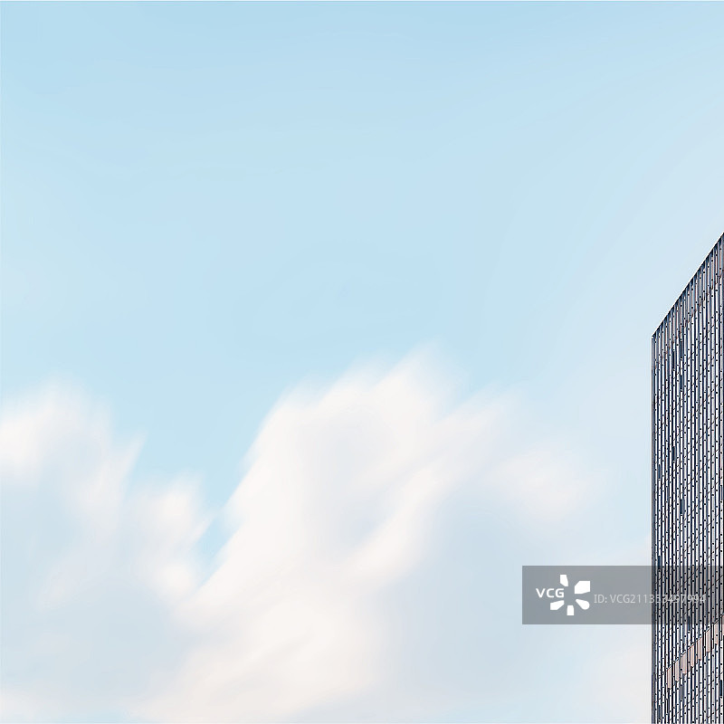 晴空下建筑物的低角度视图图片素材