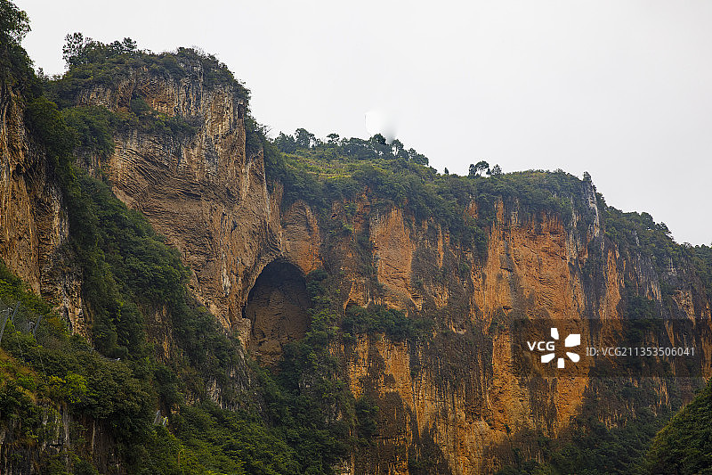 中国贵州毕节市九洞天国家风景名胜区、喀斯特地质博物馆图片素材