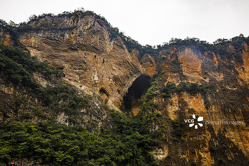 中国贵州毕节市九洞天国家风景名胜区、喀斯特地质博物馆图片素材