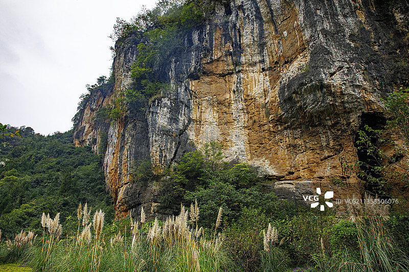 中国贵州毕节市九洞天国家风景名胜区、喀斯特地质博物馆图片素材