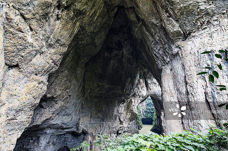 中国贵州毕节市九洞天国家风景名胜区、喀斯特地质博物馆图片素材