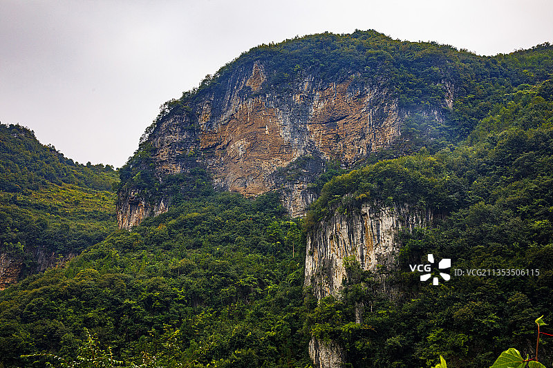 中国贵州毕节市九洞天国家风景名胜区、喀斯特地质博物馆图片素材