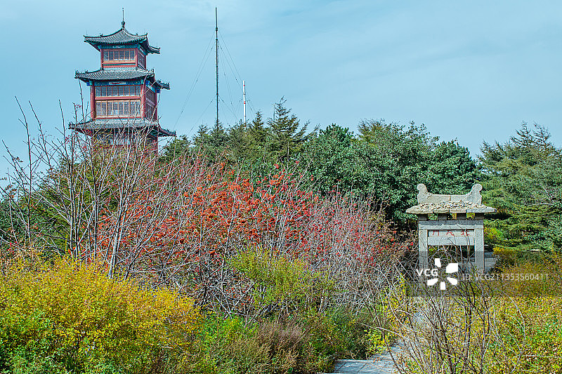 中国泰安泰山后石坞景色图片素材