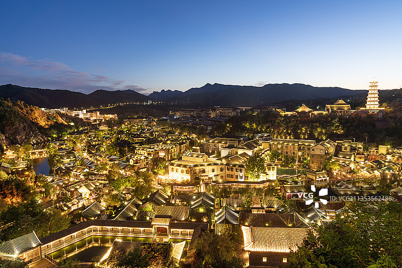北京市 密云区 古北水镇 夜景图片素材
