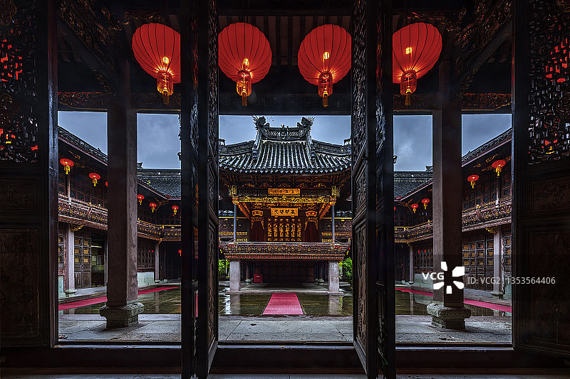 浙江宁波天一阁古戏台图片素材