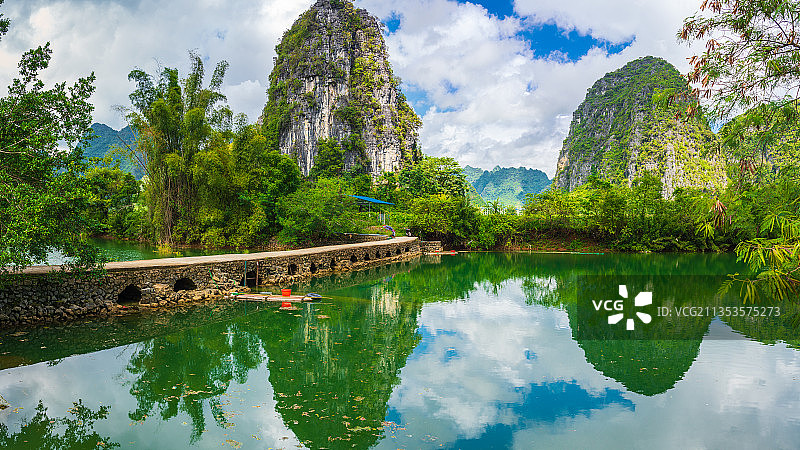 广西都安地下河国家地质公园图片素材