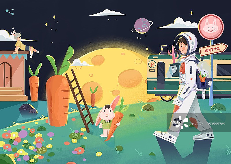 太空飞翔的人图片素材