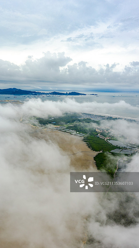 中国广东省阳江市阳西县溪头港北寮村图片素材