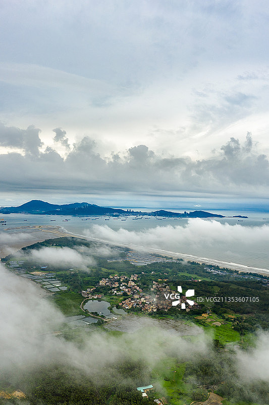中国广东省阳江市阳西县溪头港北寮村图片素材