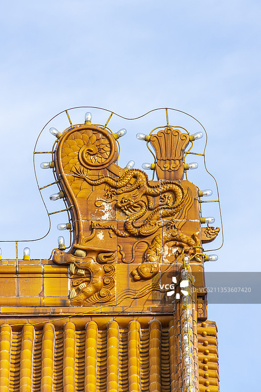 北京天安门城楼上的鸱吻图片素材