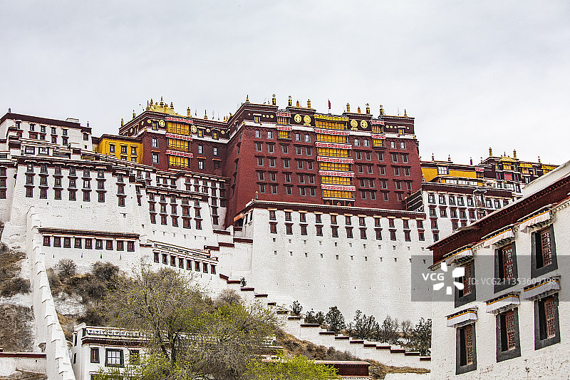 西藏拉萨布达拉宫美景风光图片素材