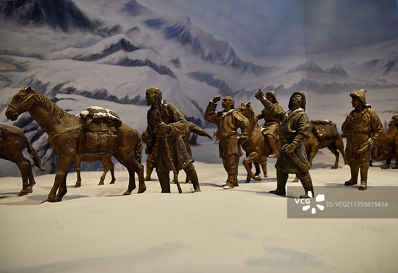 在内蒙古自治区呼和浩特市昭君博物院拍摄的雕塑作品——北匈奴西图片素材