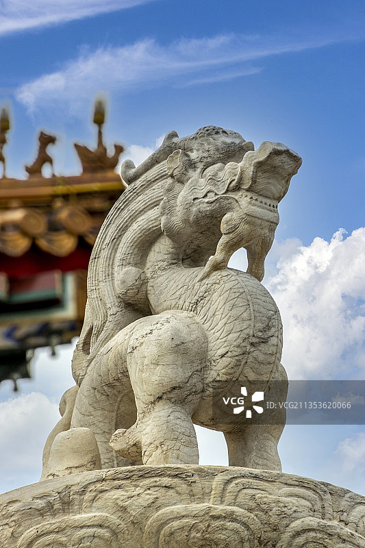 北京天安门城楼后华表上的望君出（望帝出）图片素材