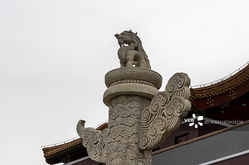 北京天安门城楼后的华表图片素材