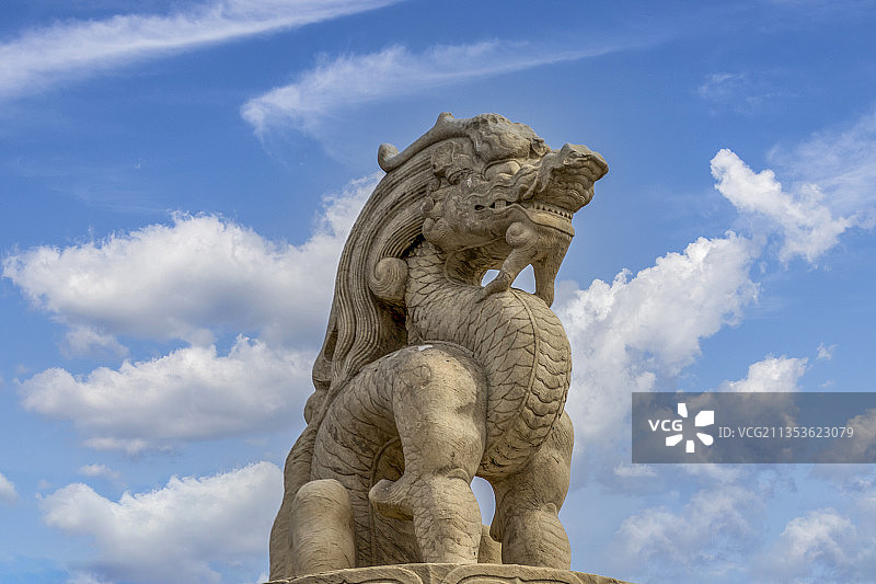 北京天安门城楼前华表上的望天犼：望君归（望帝归）图片素材