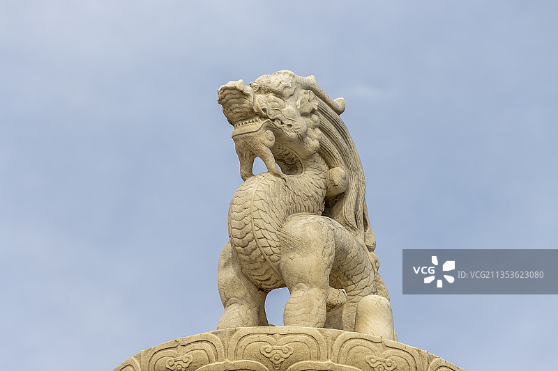 北京天安门城楼前华表上的望天犼：望君归（望帝归）图片素材