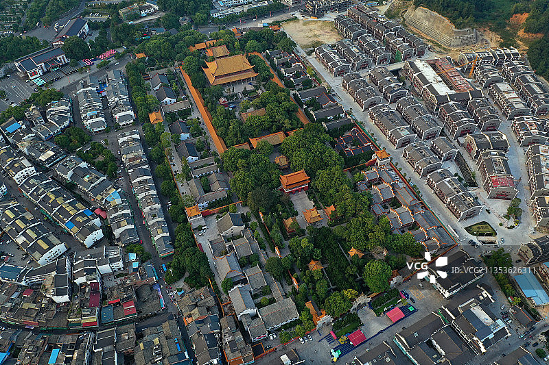 湖南省衡阳市南岳区衡山国家重点风景名胜区南岳大庙航拍图片素材