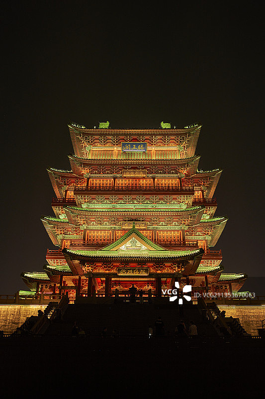 江西滕王阁夜景图片素材