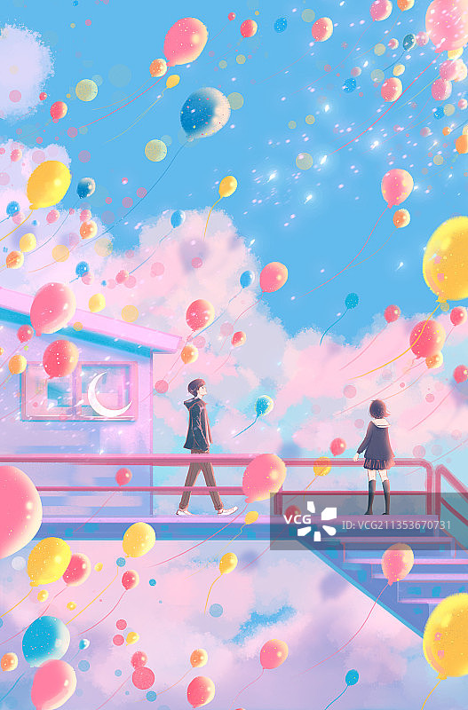 情侣节日庆祝插画图片素材