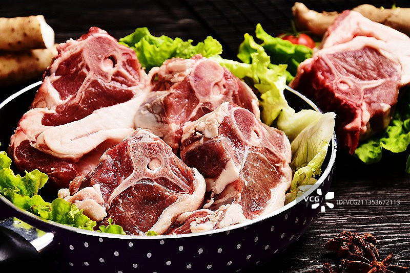 新鲜生鲜羊肉羊腿羊排图片素材