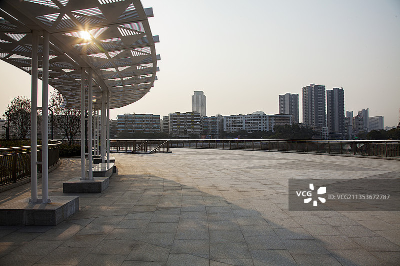 江门 江海区 城央绿廊 观景台 小广场图片素材