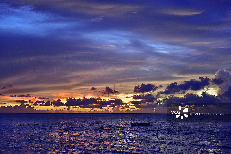 澄迈盈滨半岛晚霞图片素材