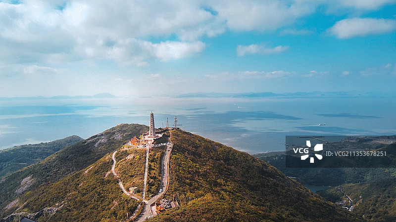 舟山衢山岛观音山航拍图片素材