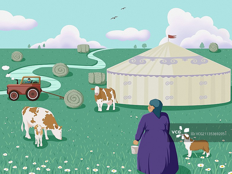 草原生活图片素材