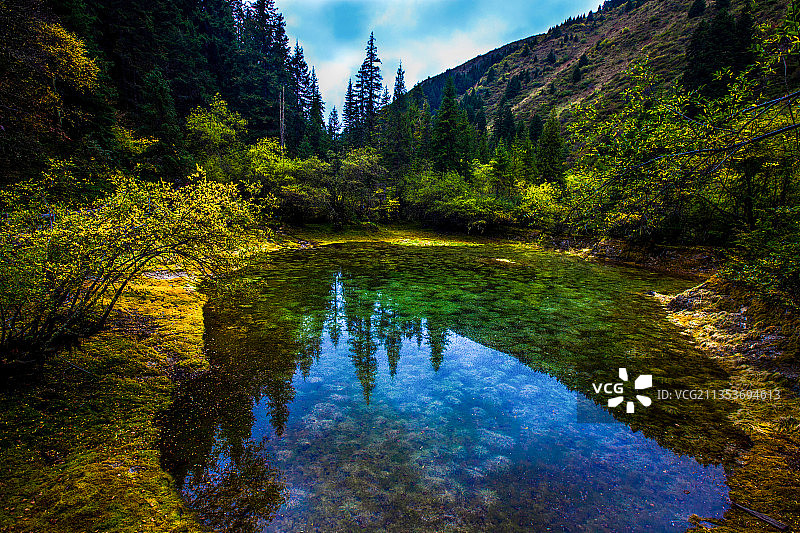 静静的牟尼沟图片素材