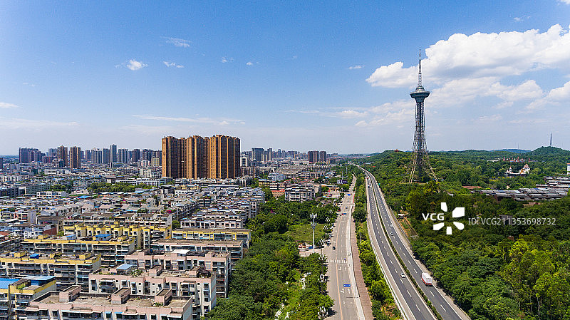 四川德阳电视塔图片素材