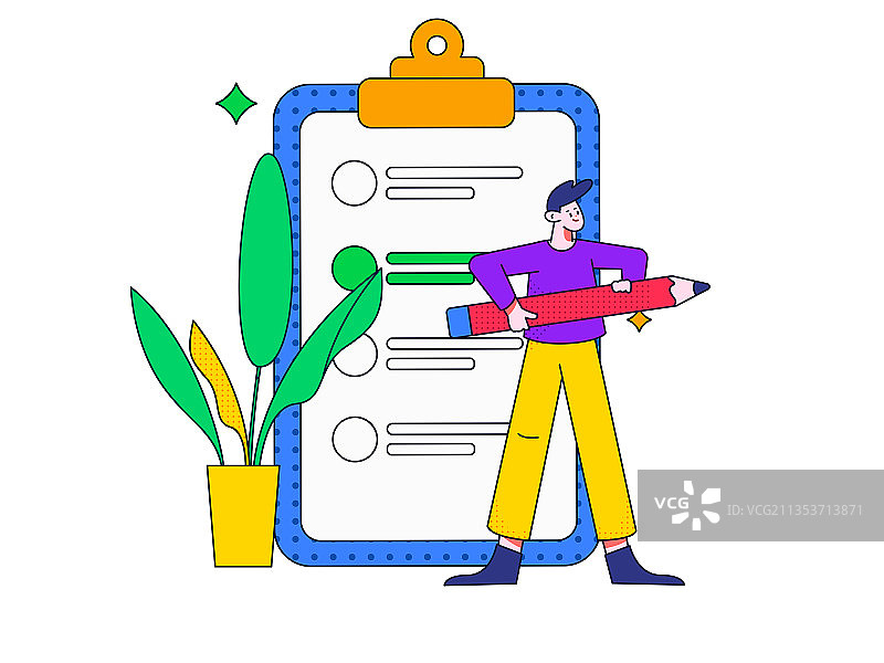 邀请好友进行问卷调查人物互联网背景矢量插画图片素材