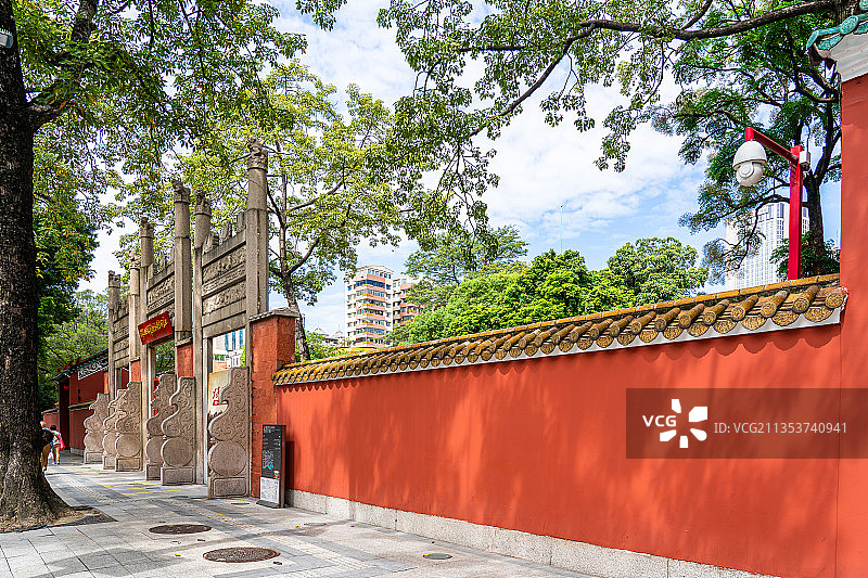 广州农讲所番禺学宫大门牌坊图片素材