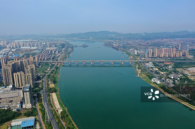 湖南省株洲市天元区奥林匹克公园株洲体育中心航拍图片素材