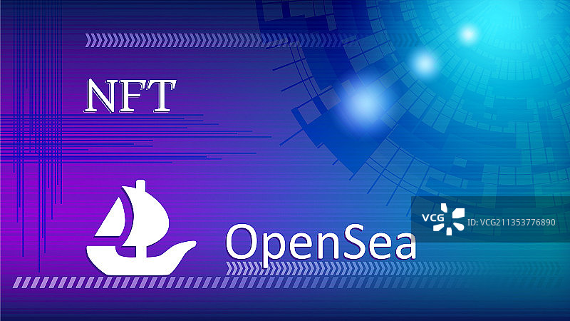 Opensea文本和Logo网络平台NFT代币图片素材