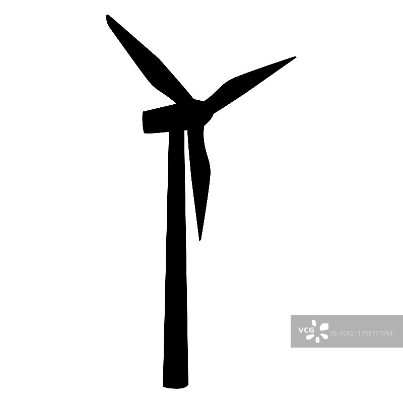 三叶风车的轮廓图片素材